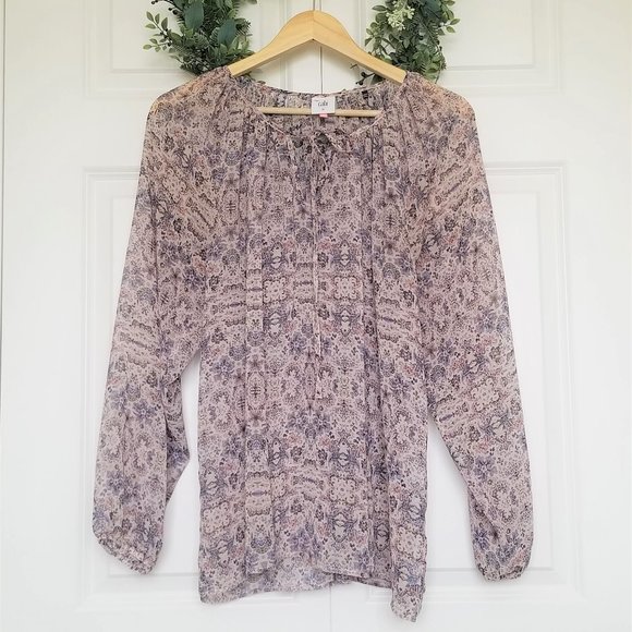 EUC CAbi Sienna Peasant Boho Blouse - Picture 1 of 6